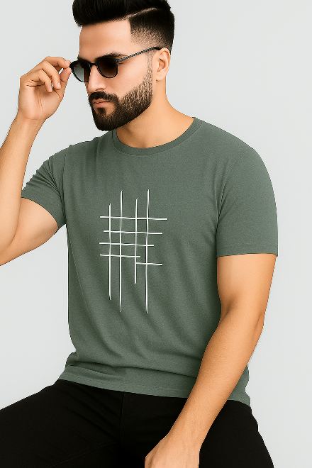 High-quality zig-zag men's t-shirt