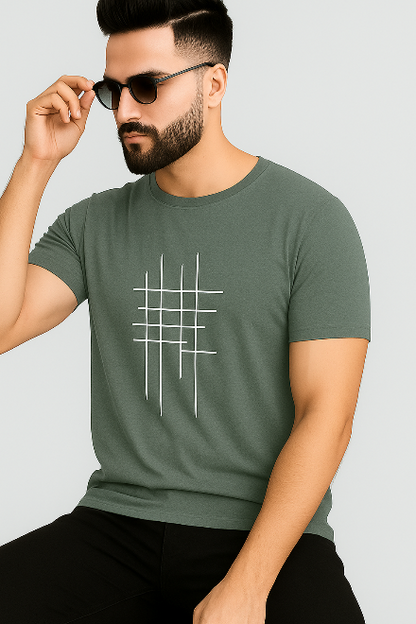 High-quality zig-zag men's t-shirt