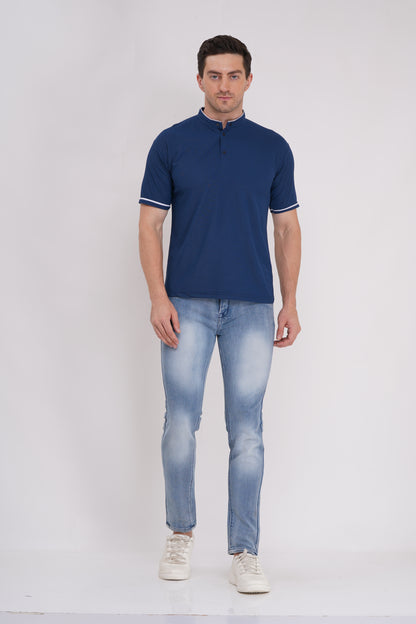 Mandarian Collar Men's t-shirt 200gsm