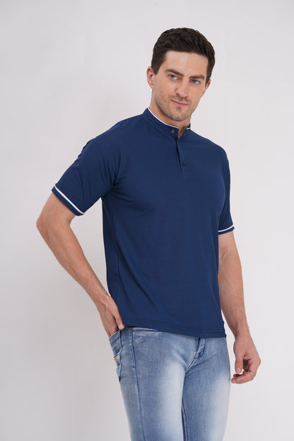 Mandarian Collar Men's t-shirt 200gsm