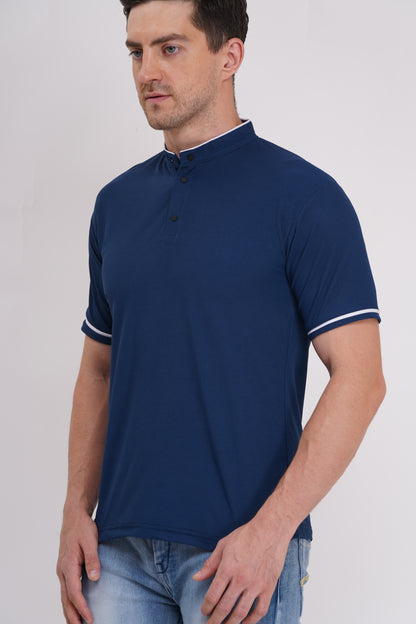 Mandarian Collar Men's t-shirt 200gsm