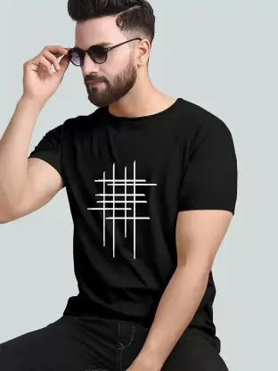 High-quality zig-zag men's t-shirt
